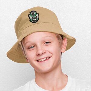 Harry Potter Slytherin Bucket Hat Kids Cotton Sun Hat Boys Girls Cap 100% Cotton